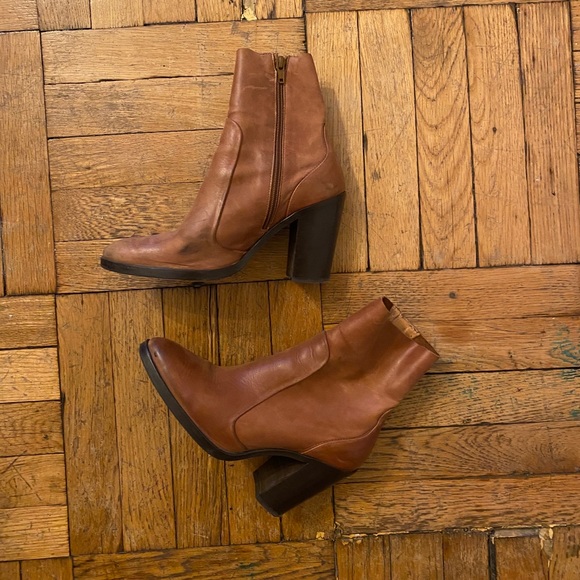 Brown Genuine Leather Booties - Picture 3 of 8